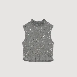Top Smocké à Sequins
