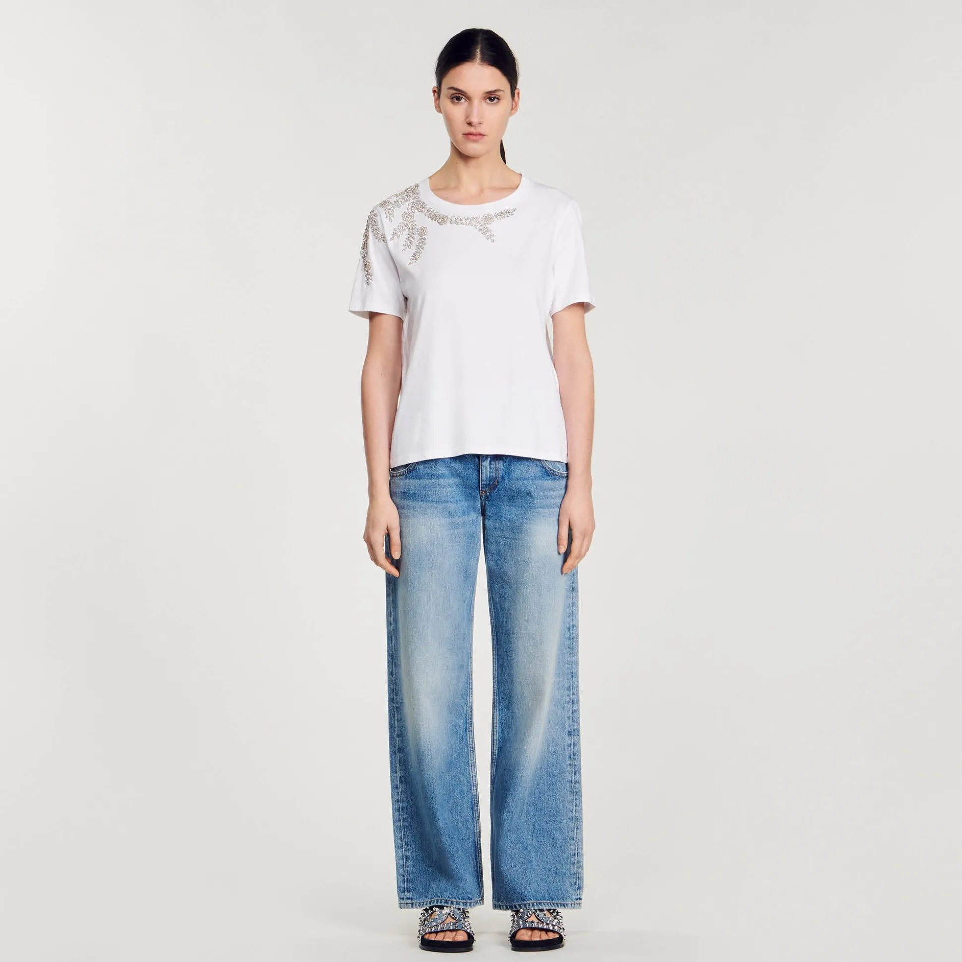 T-shirt Orné De Strass