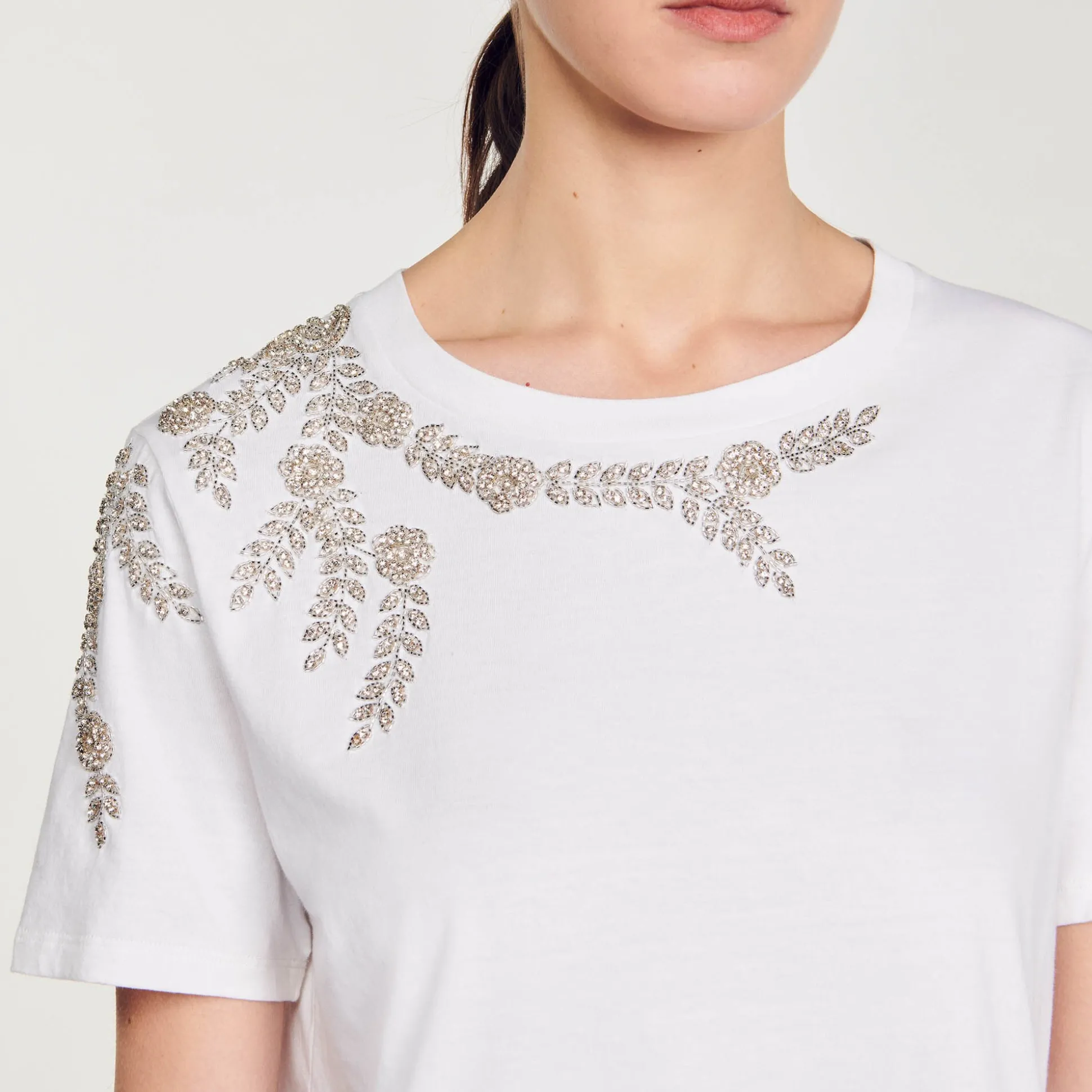 T-shirt Orné De Strass