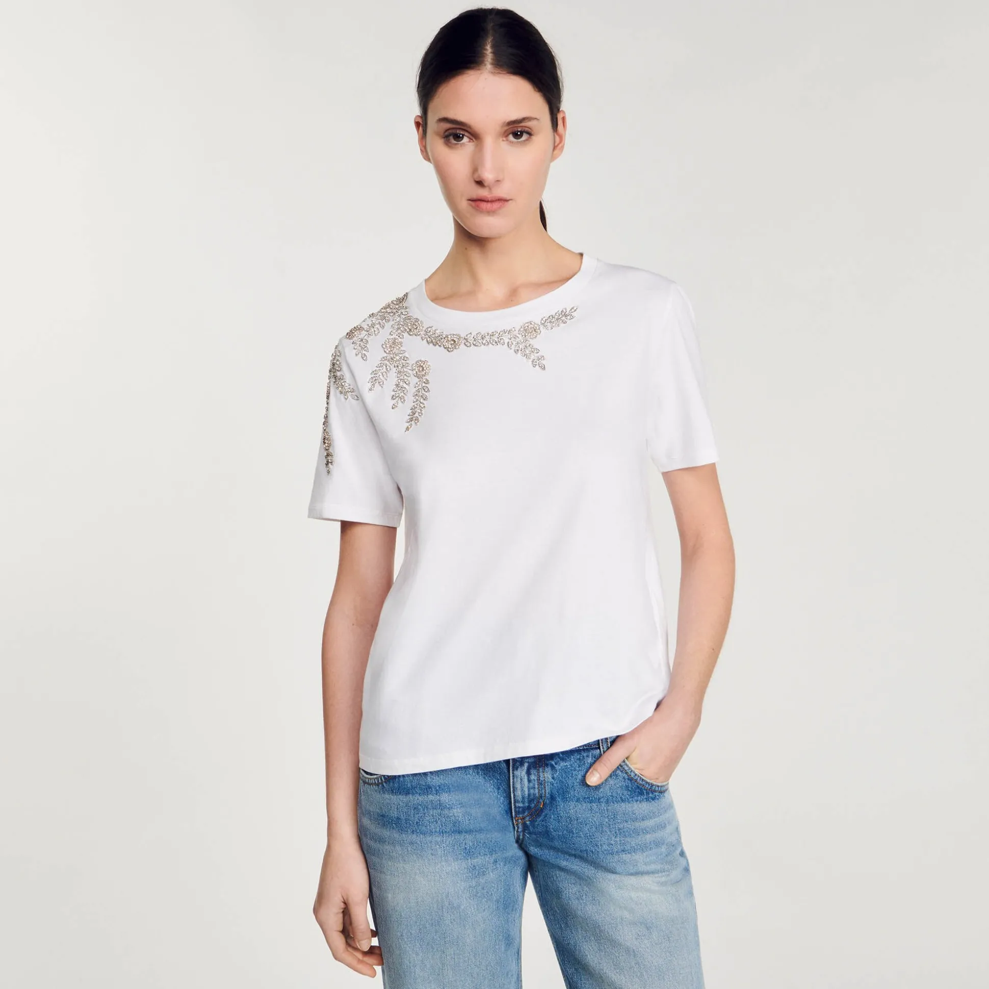T-shirt Orné De Strass