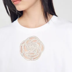 T-shirt Rose Strass
