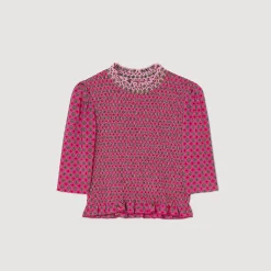 T-shirt Smocké Imprimé