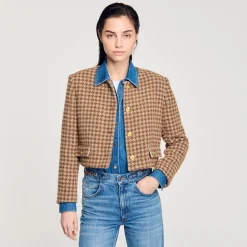 Veste Courte à Carreaux