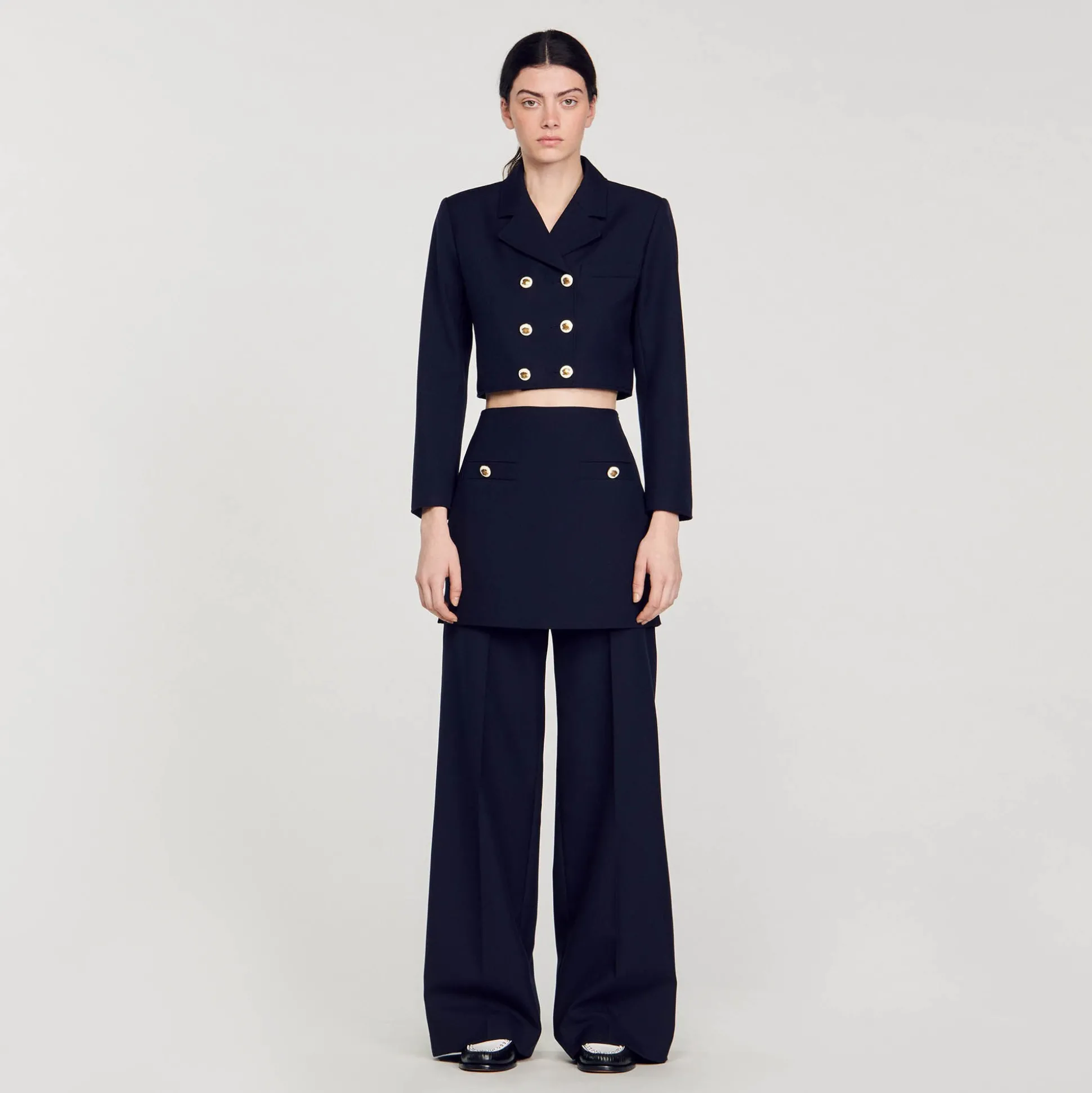 Veste Courte à Double Boutonnage