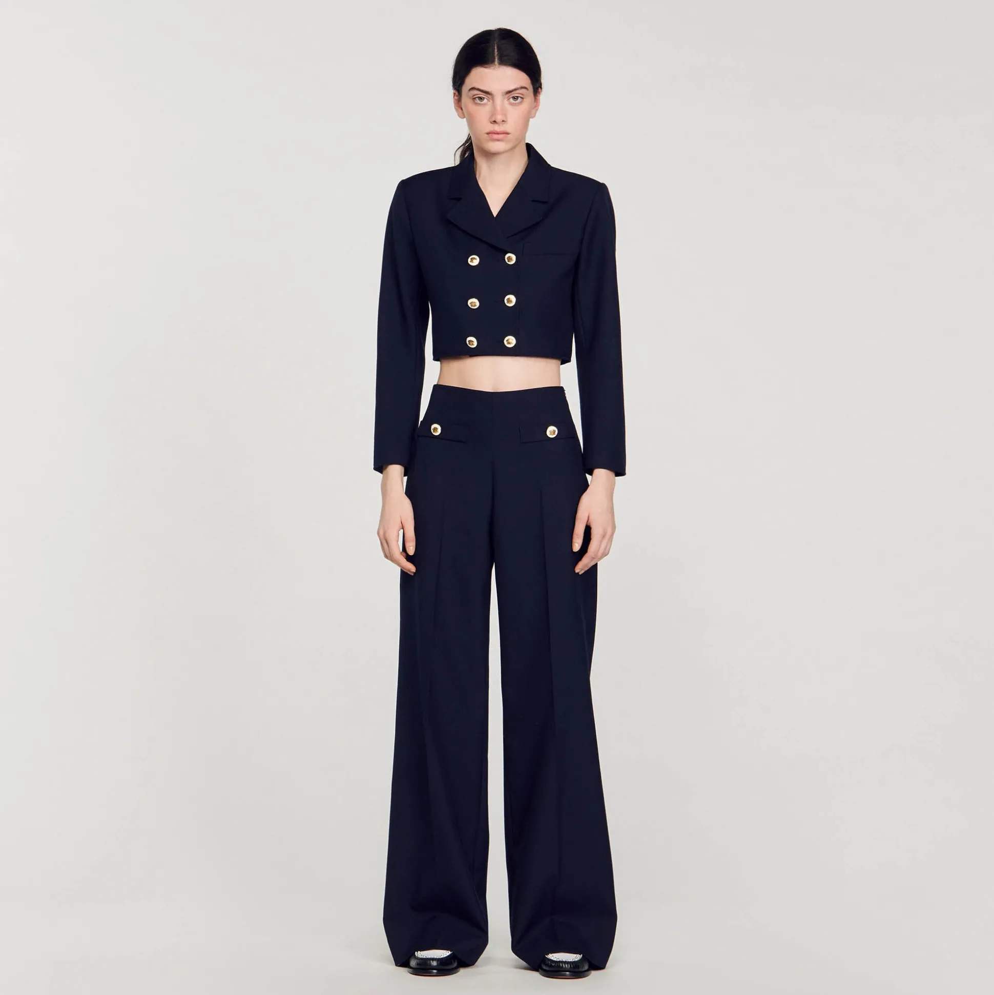 Veste Courte à Double Boutonnage