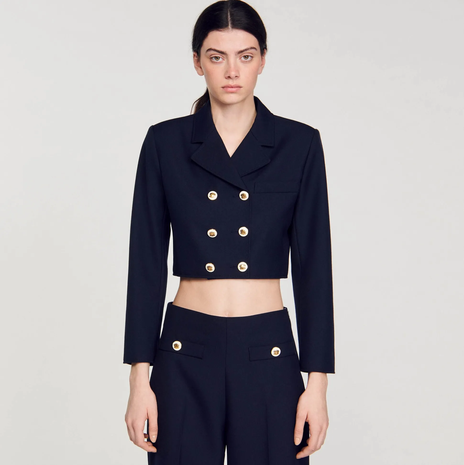 Veste Courte à Double Boutonnage