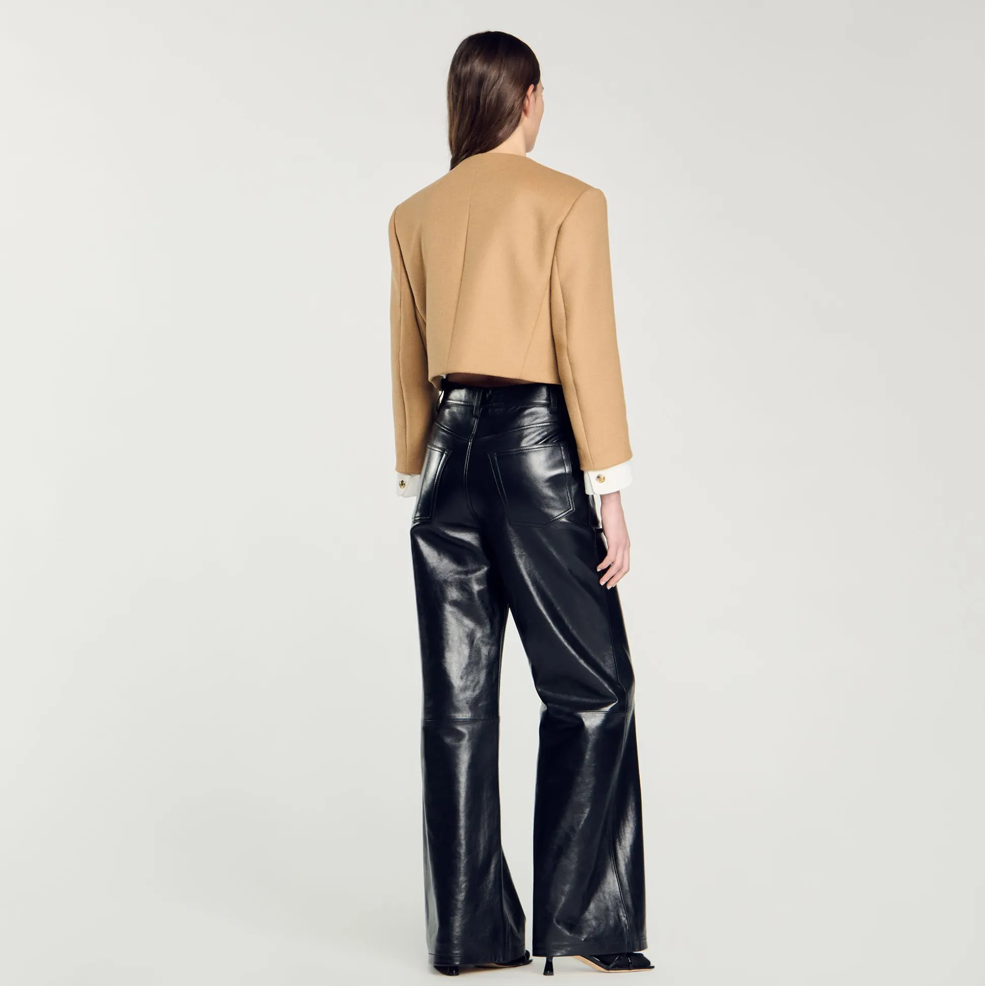 Veste Courte En Laine Mélangée