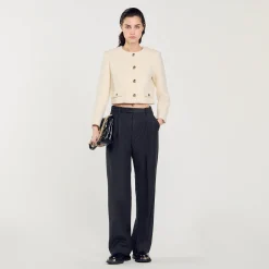 Veste Courte En Tissu Bouclé