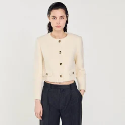 Veste Courte En Tissu Bouclé
