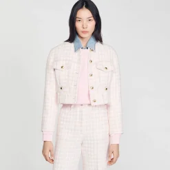 Veste Courte En Tweed Fantaisie