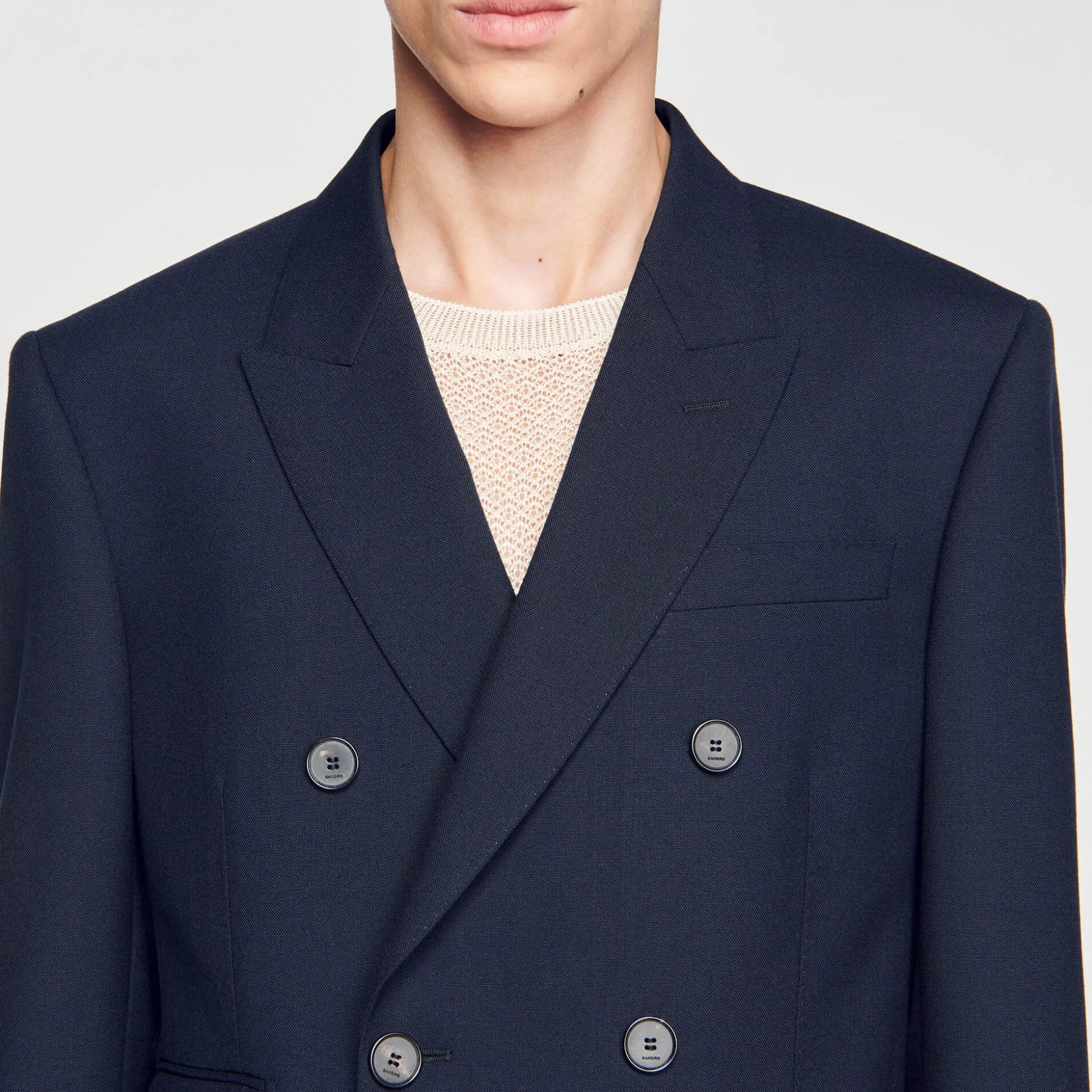 Veste De Costume Croisée