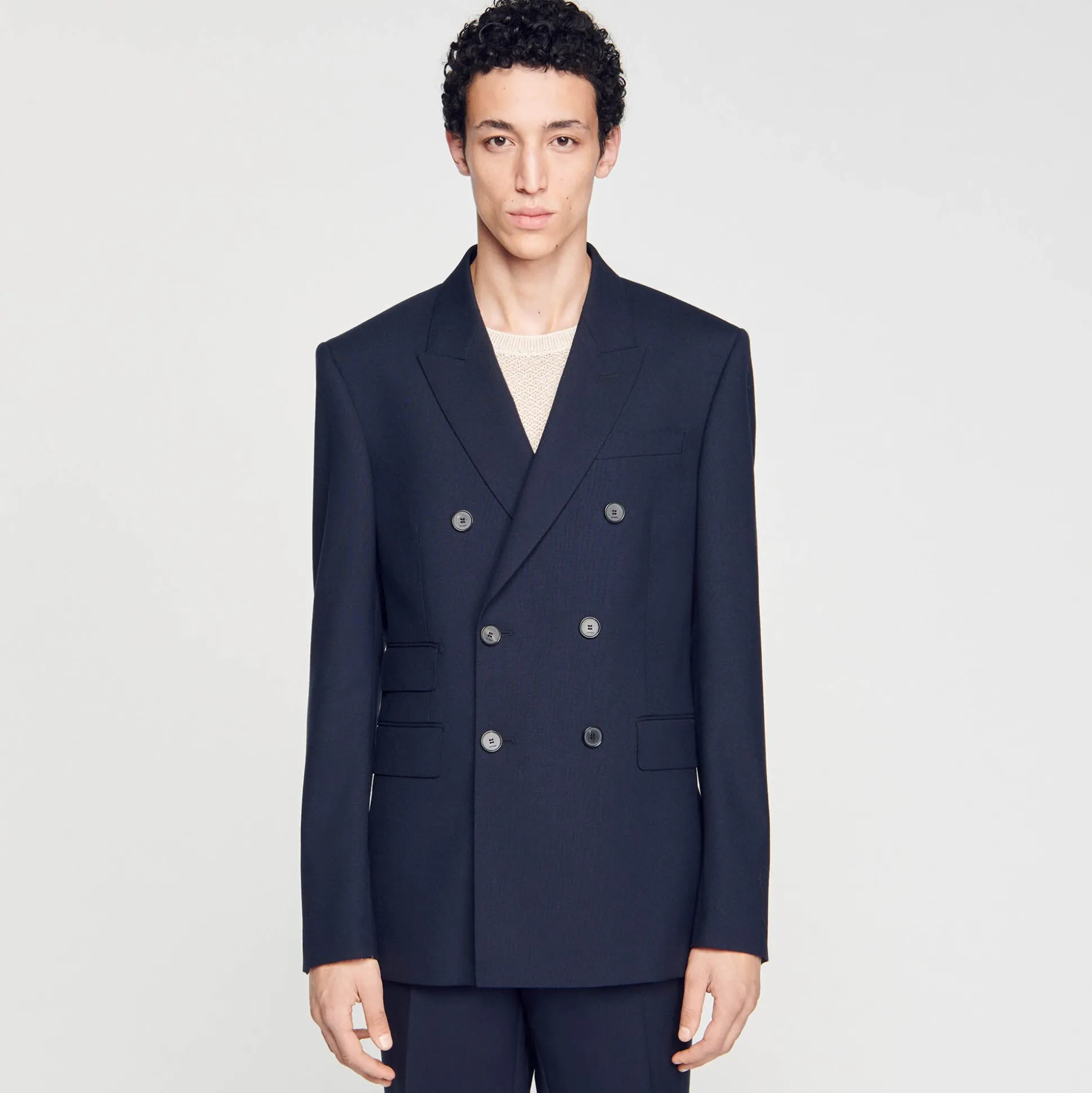 Veste De Costume Croisée