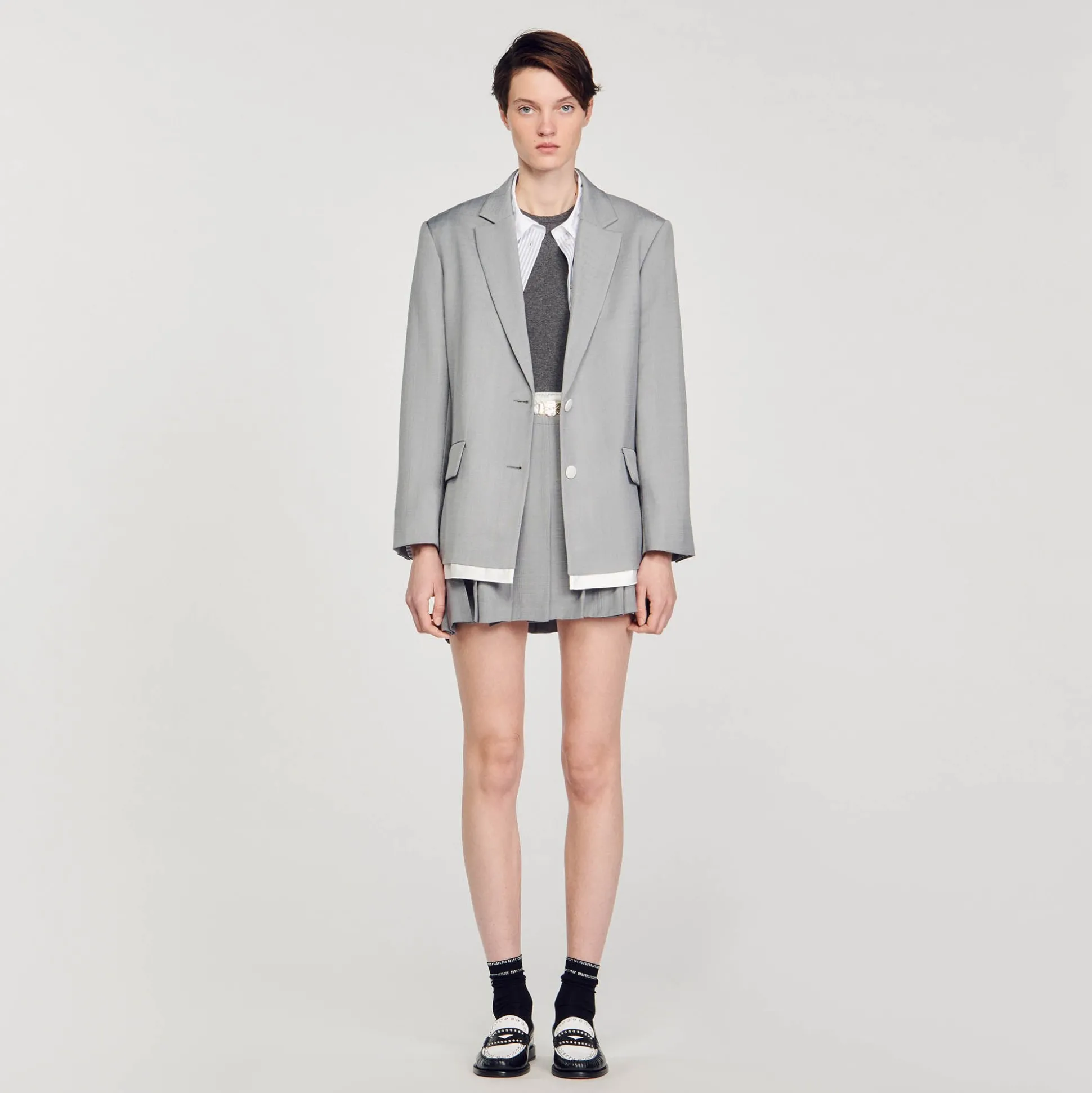 Veste De Costume Finitions Satinées