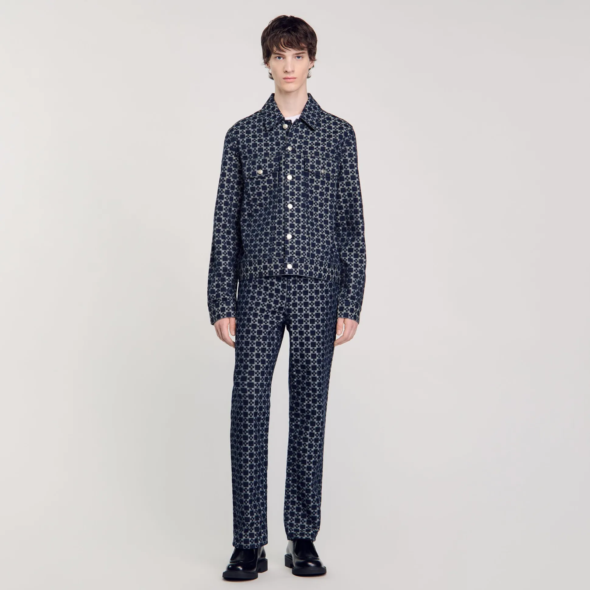 Veste En Denim Square Cross
