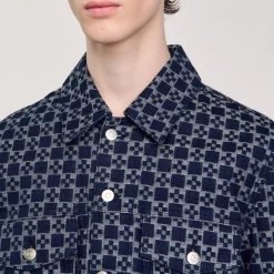 Veste En Denim Square Cross