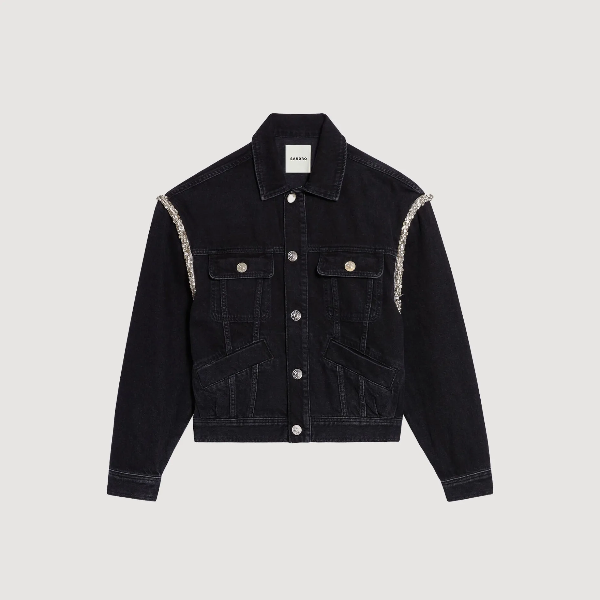 Veste En Jean Oversize Strassée