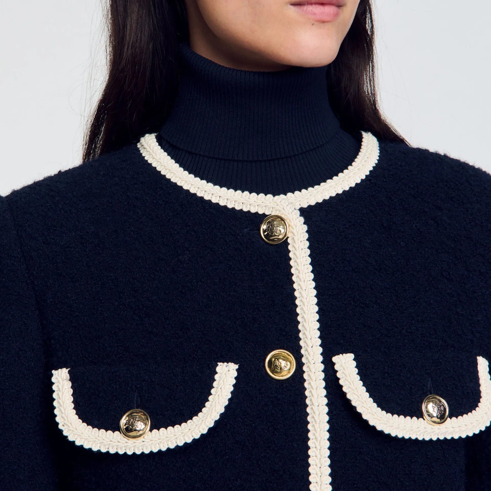 Veste Longue En Tweed